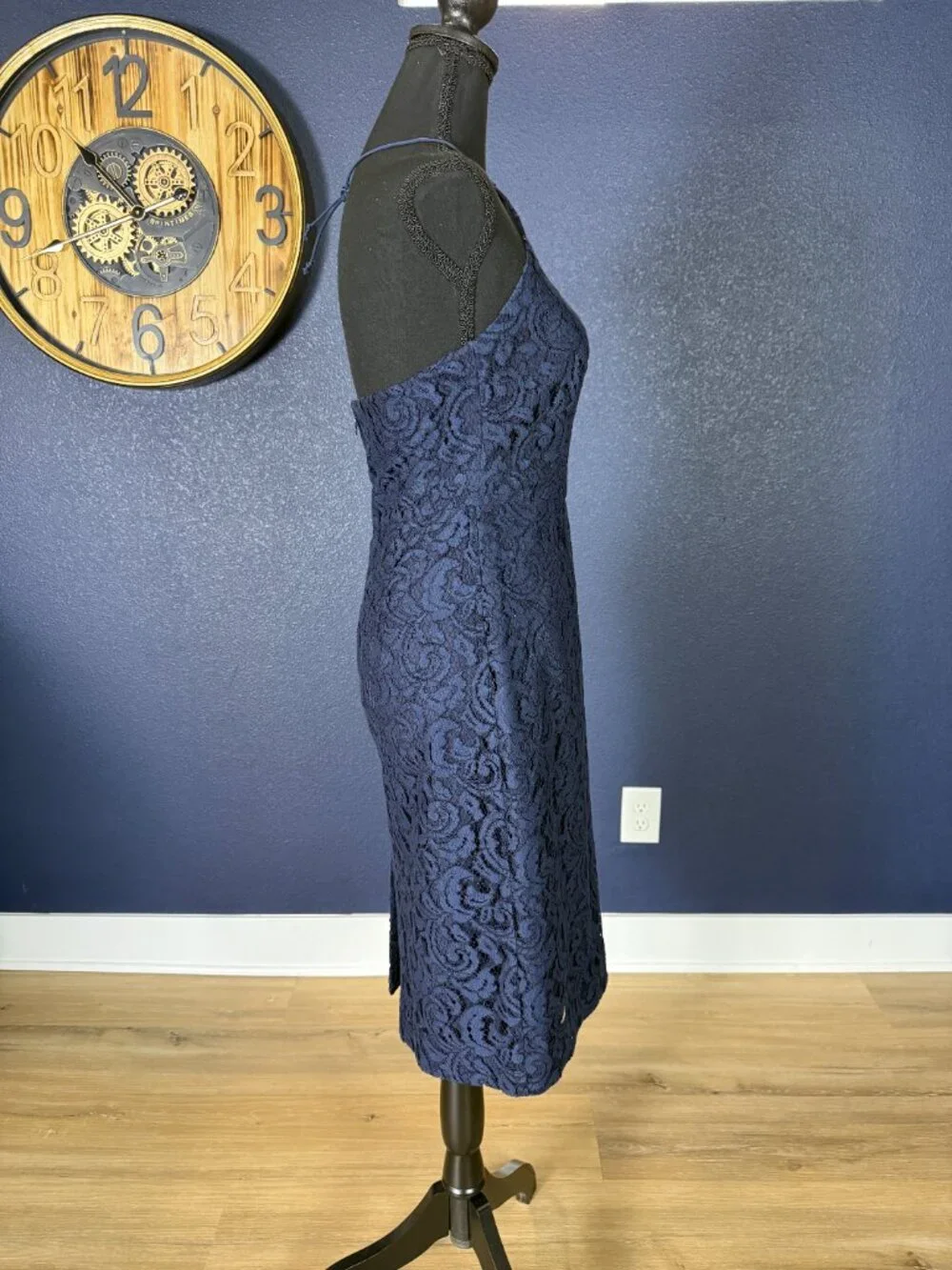 J. Crew Navy Lace Halter Mini Dress | 2